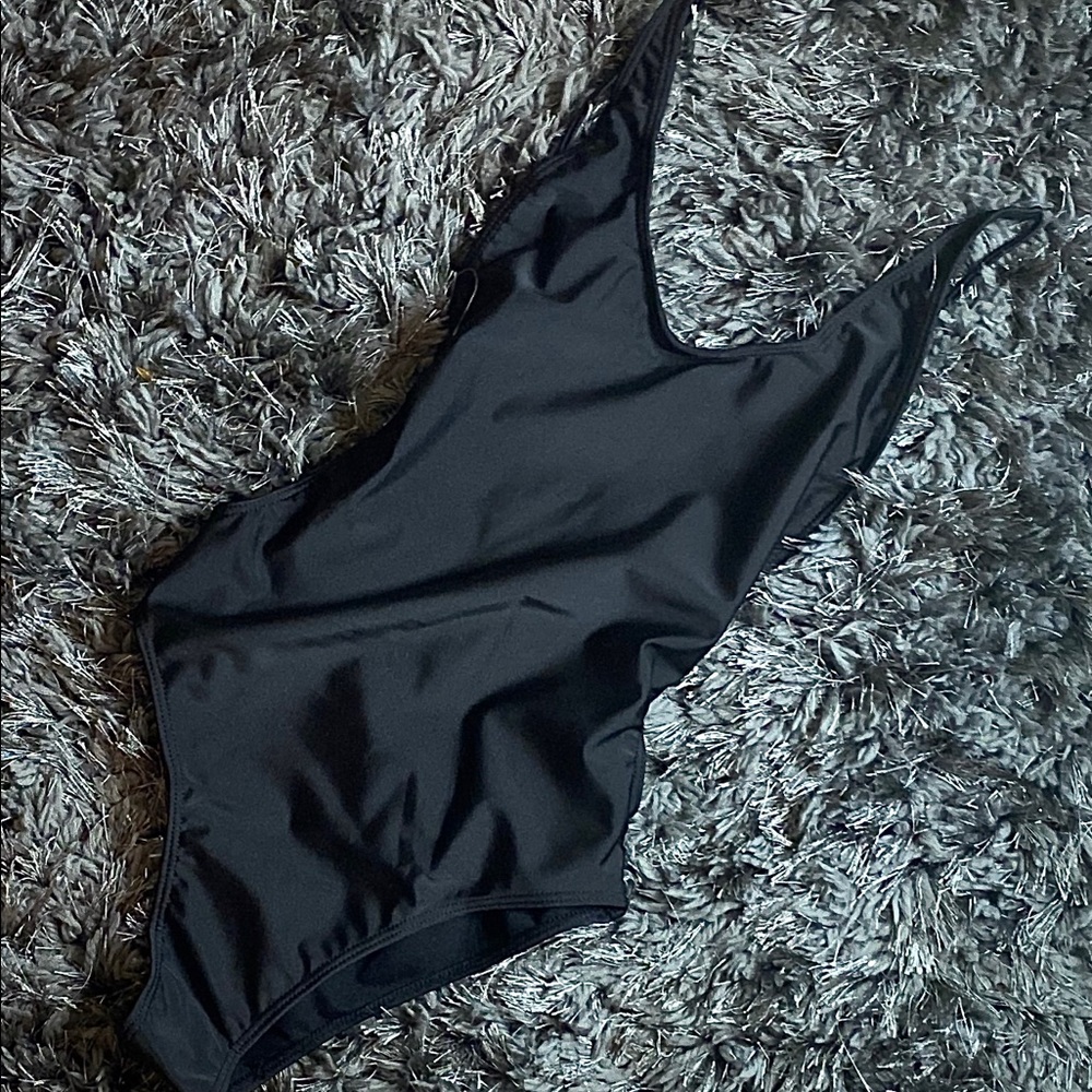 Black Backless Swimsuit